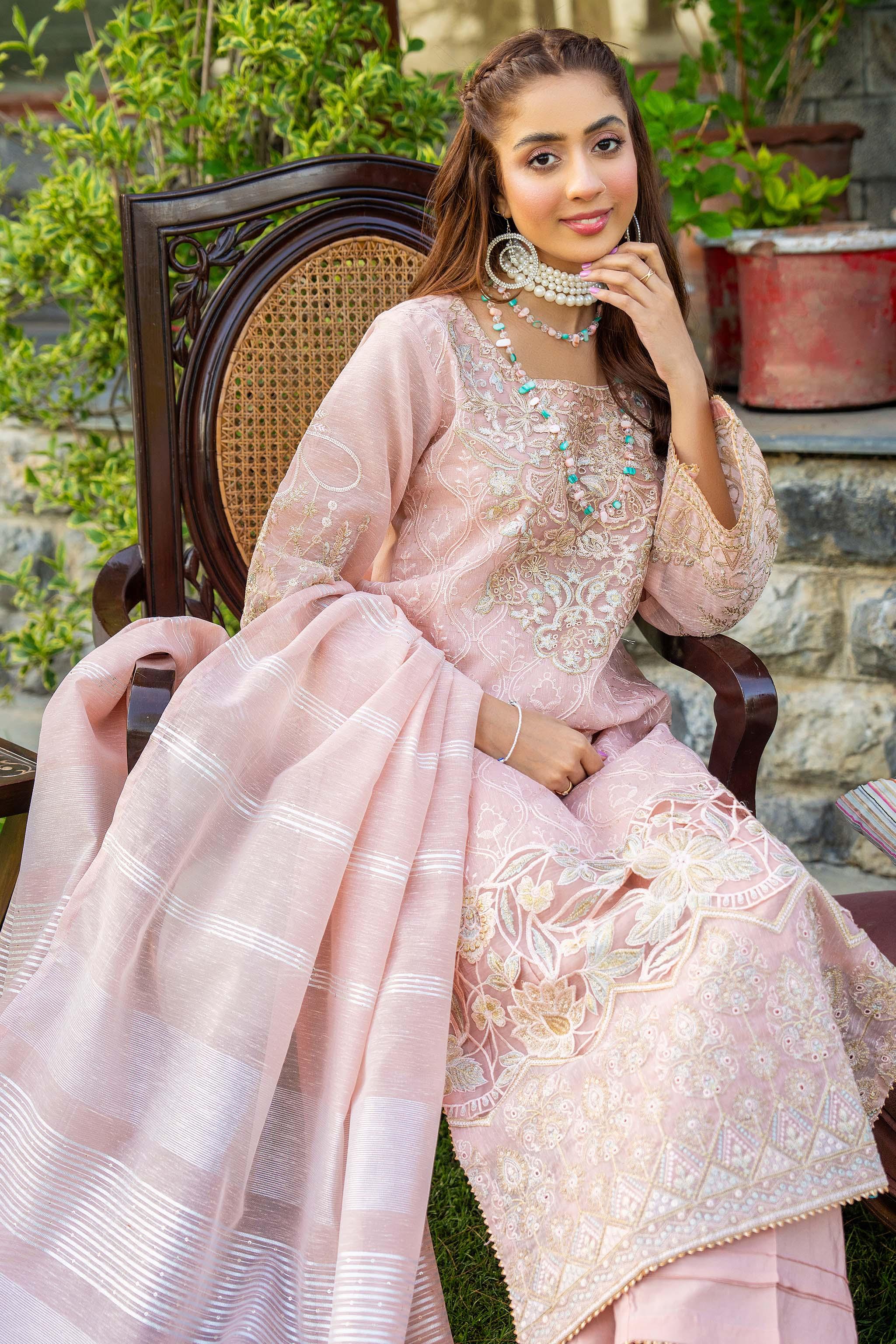 3 PC Lawn Suit Ready To Wear - IN-260-Pink Pearl - ARFARIWAJ