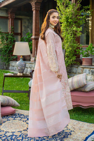 3 PC Lawn Suit Ready To Wear - IN-260-Pink Pearl - ARFARIWAJ
