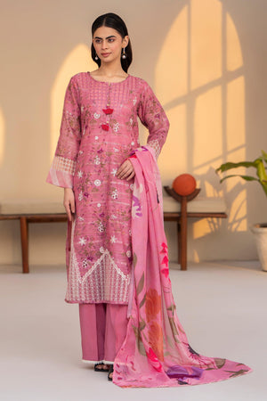 3 Pcs Pink Sequence Munar Ready To Wear - AR-3514 - ARFARIWAJ