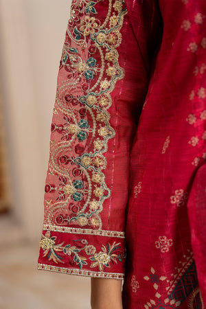 3 Pcs S.Pink Munnar Suit Ready To Wear - AR-3632 - ARFARIWAJ