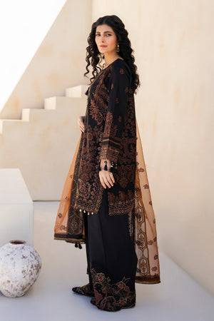3 Piece Black Composed Jacquard Suit Pret - AR-3764 - ARFARIWAJ