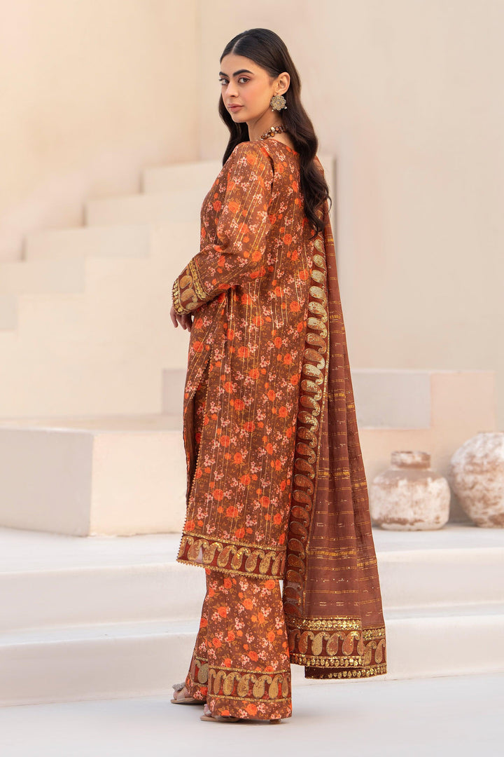 3 Piece Brown Lorax Munnar Suit Pret - AR-3658 - ARFARIWAJ