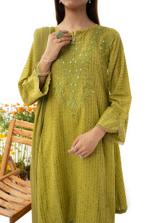 3 Piece Jacquard Suit (RTW) - AR-2778 (Zimal)S-23 - ARFARIWAJ