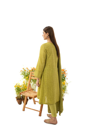 3 Piece Jacquard Suit (RTW) - AR-2778 (Zimal)S-23 - ARFARIWAJ