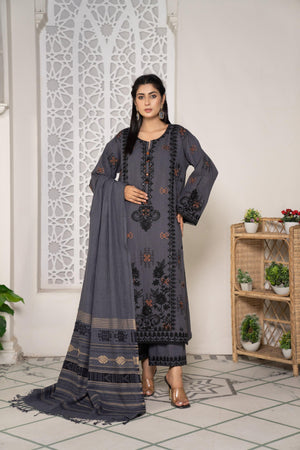 3 Piece Khaddar Suit Ready To Wear - AR-3026-Safar Nama - ARFARIWAJ