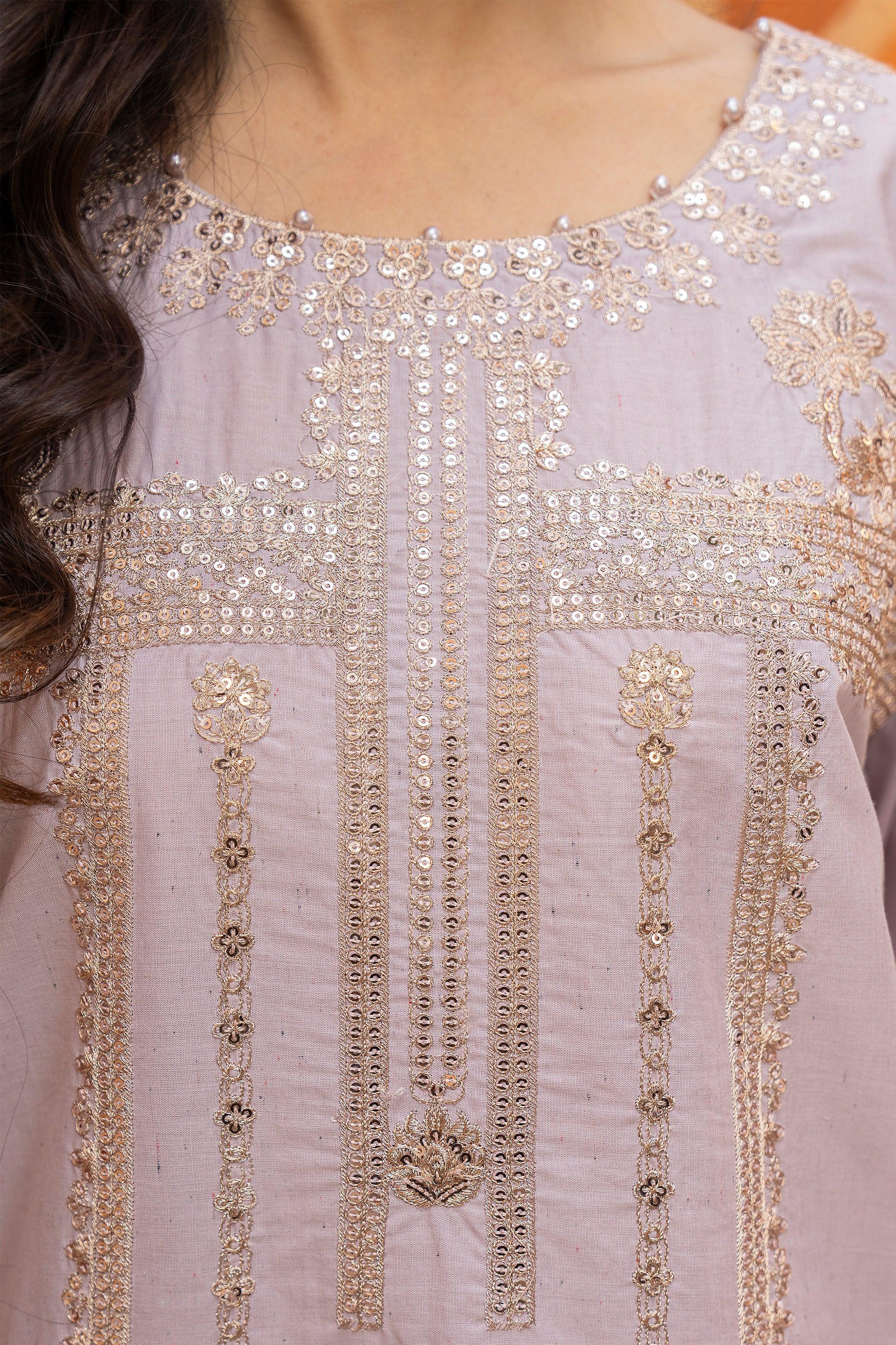 3 Piece Lilac Naps Lawn Ready To Wear - AR-3706 - ARFARIWAJ