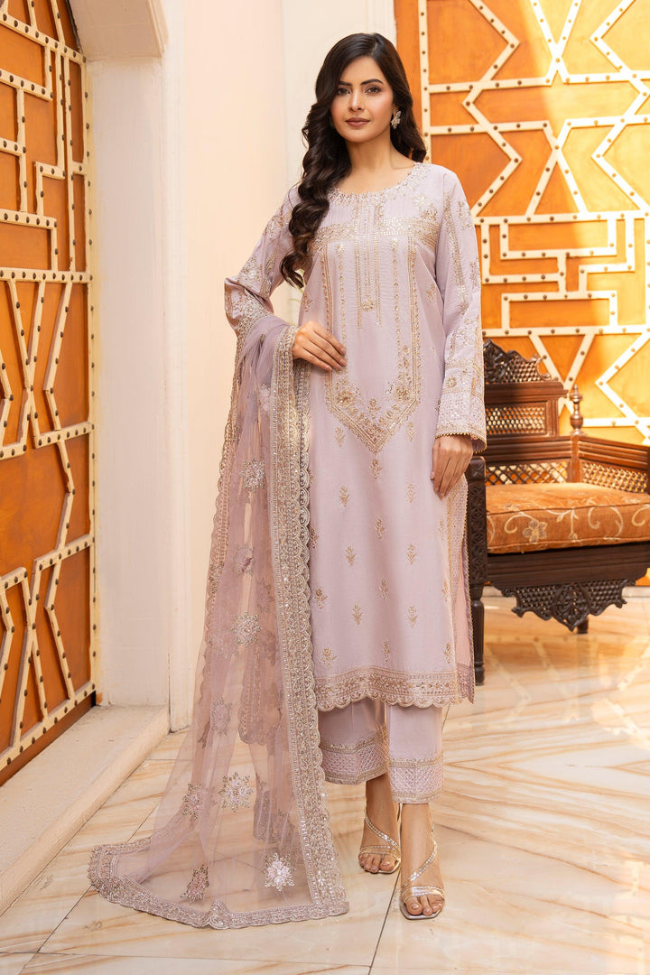 3 Piece Lilac Naps Lawn Suit Pret - AR-3706 - ARFARIWAJ