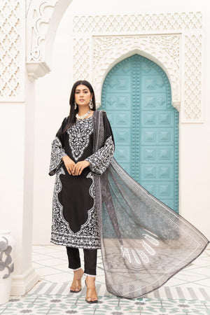 3 Piece Linen Suit Ready To Wear - AR-3004-Chand Bano - ARFARIWAJ