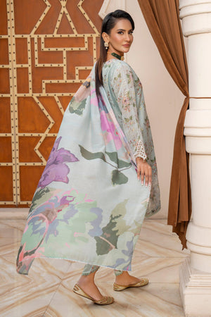 3 Piece Mint Blue Lorax Munnar Suit Pret - AR-3674 - ARFARIWAJ