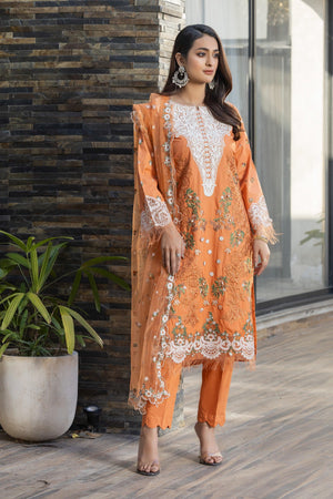 3 Piece Orange Peel Poplin Suit Pret - AR-3620 - ARFARIWAJ