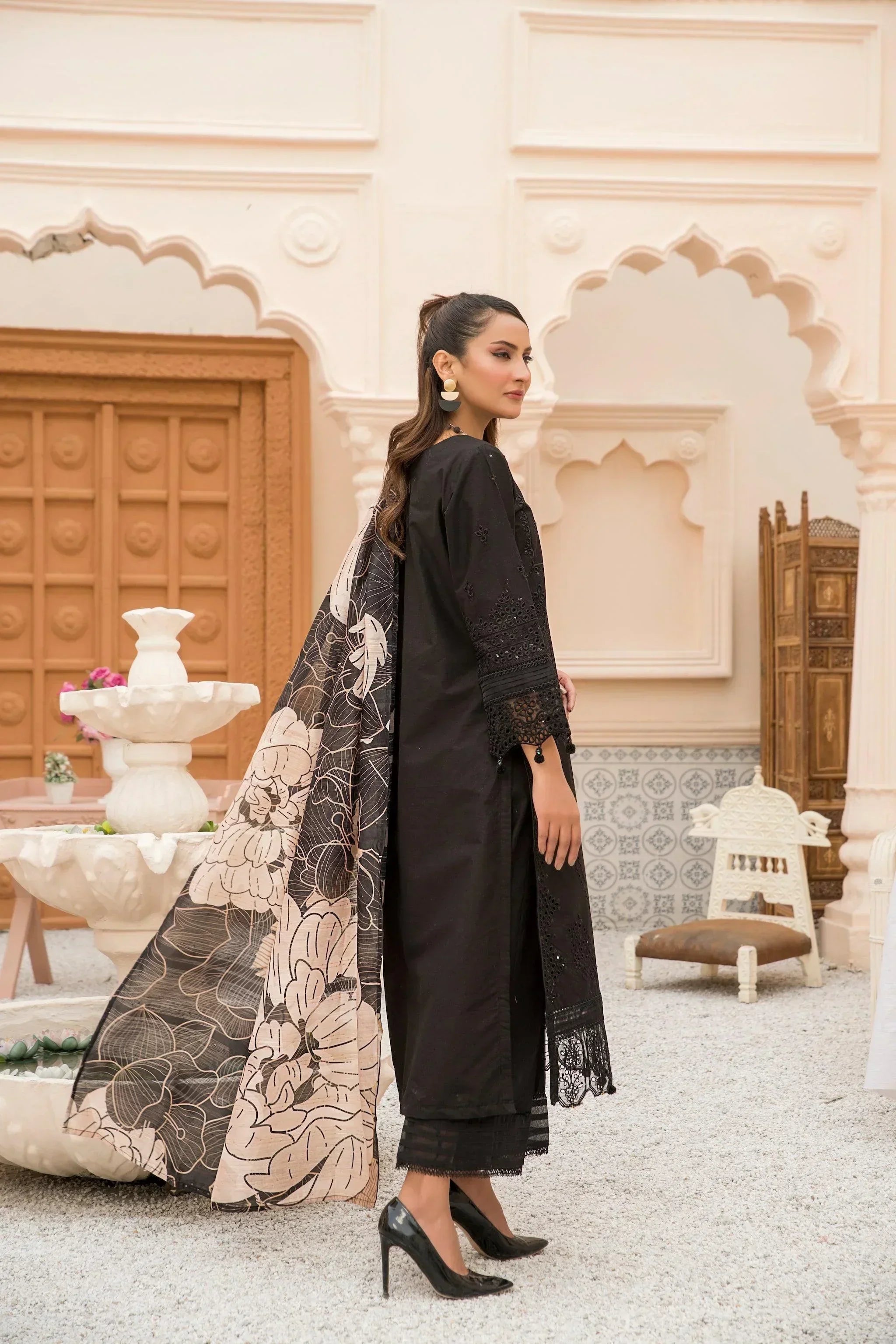3 Piece Organza Suit Ready To Wear - AR-3212-Thea - ARFARIWAJ