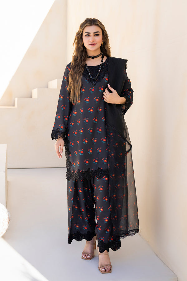 3 Piece PP Lawn Suit Pret - AR-3762 - ArfaRiwaj