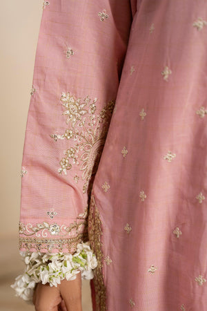 3 Piece Pink Grid Suit Pret - AR-3657 - ARFARIWAJ