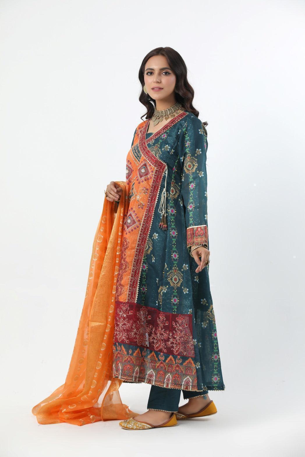 3 Piece Printed Munnar RTW - AR-2812-(Mushq)-S23 - ARFARIWAJ
