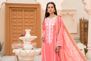 3 Piece Rose Vale Embroidered Ready To Wear - AR-3144 - ARFARIWAJ