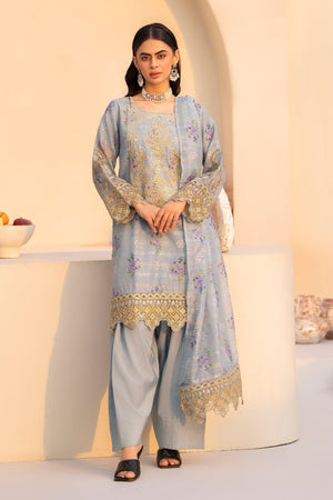 3 Piece Sky Lorax Munnar Ready To Wear - AR-3458 - ARFARIWAJ