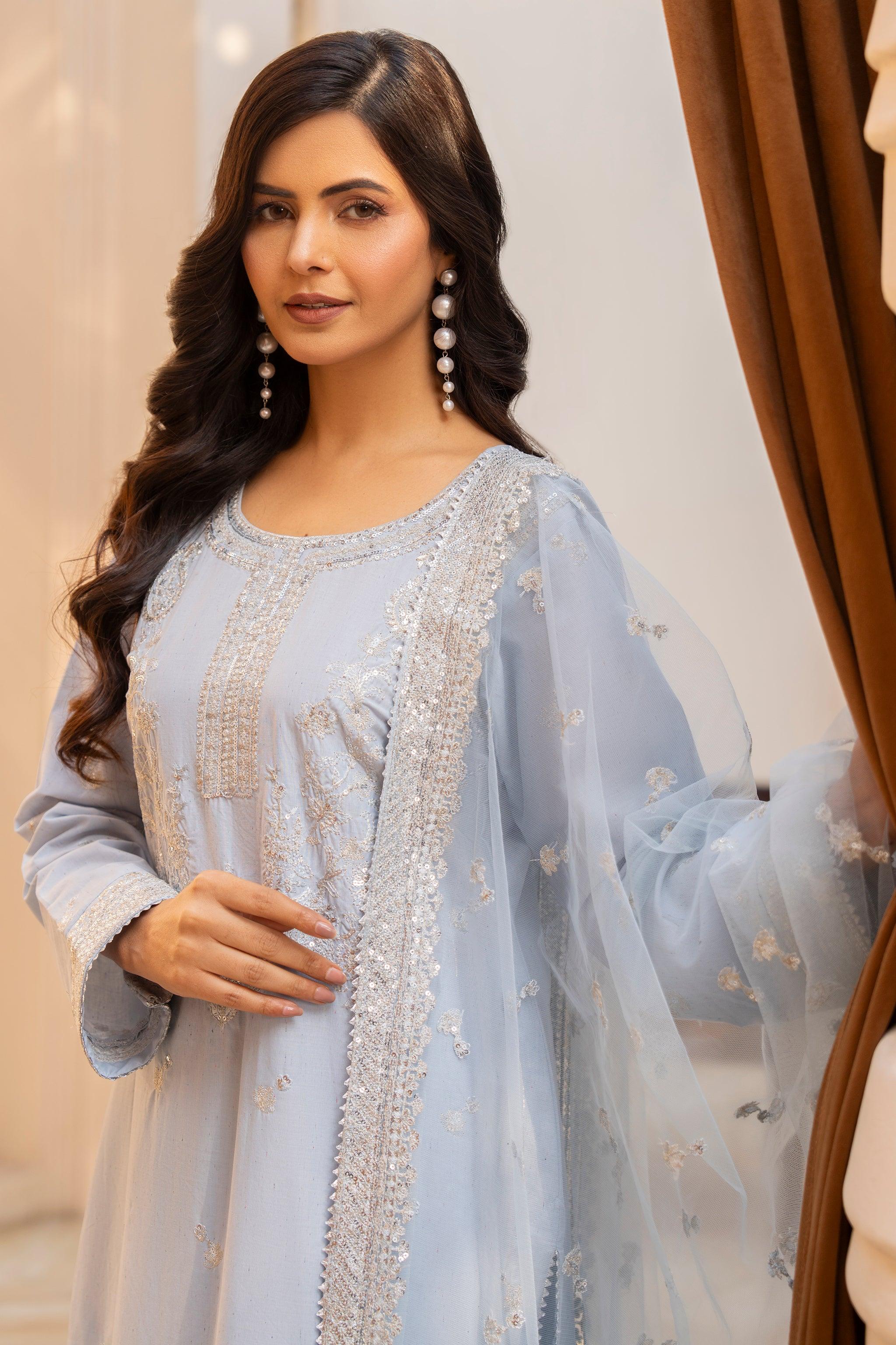 3 Piece Sky Naps Lawn Ready To Wear - AR-3660 - ARFARIWAJ