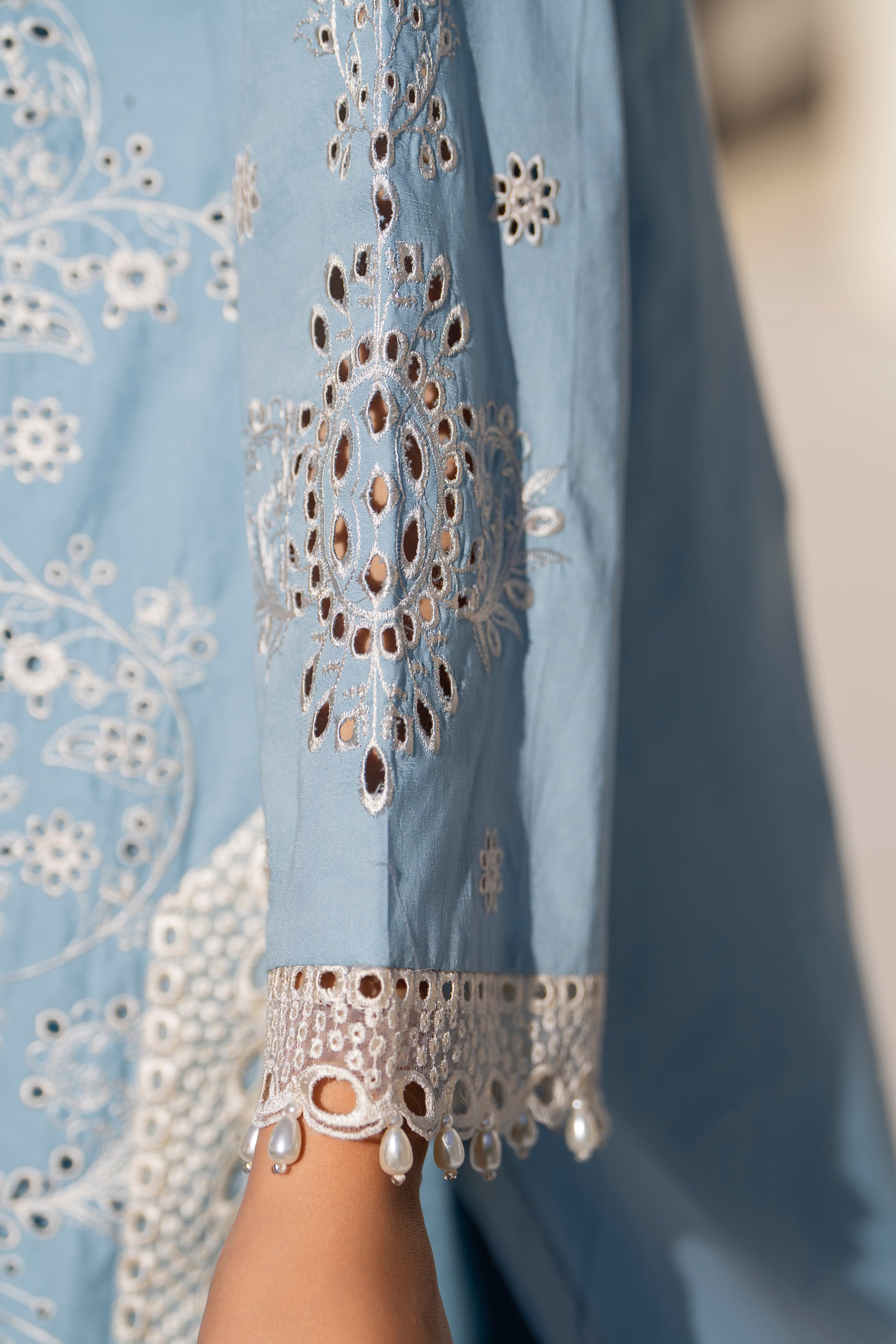 3 Piece Sky Poplin Suit Pret - AR-3766-sky - ARFARIWAJ