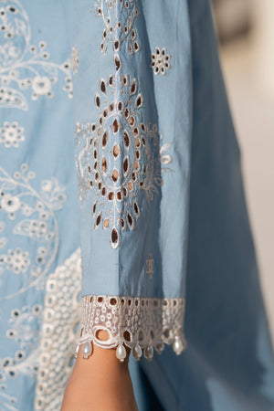 3 Piece Sky Poplin Suit Pret - AR-3766-sky - ARFARIWAJ