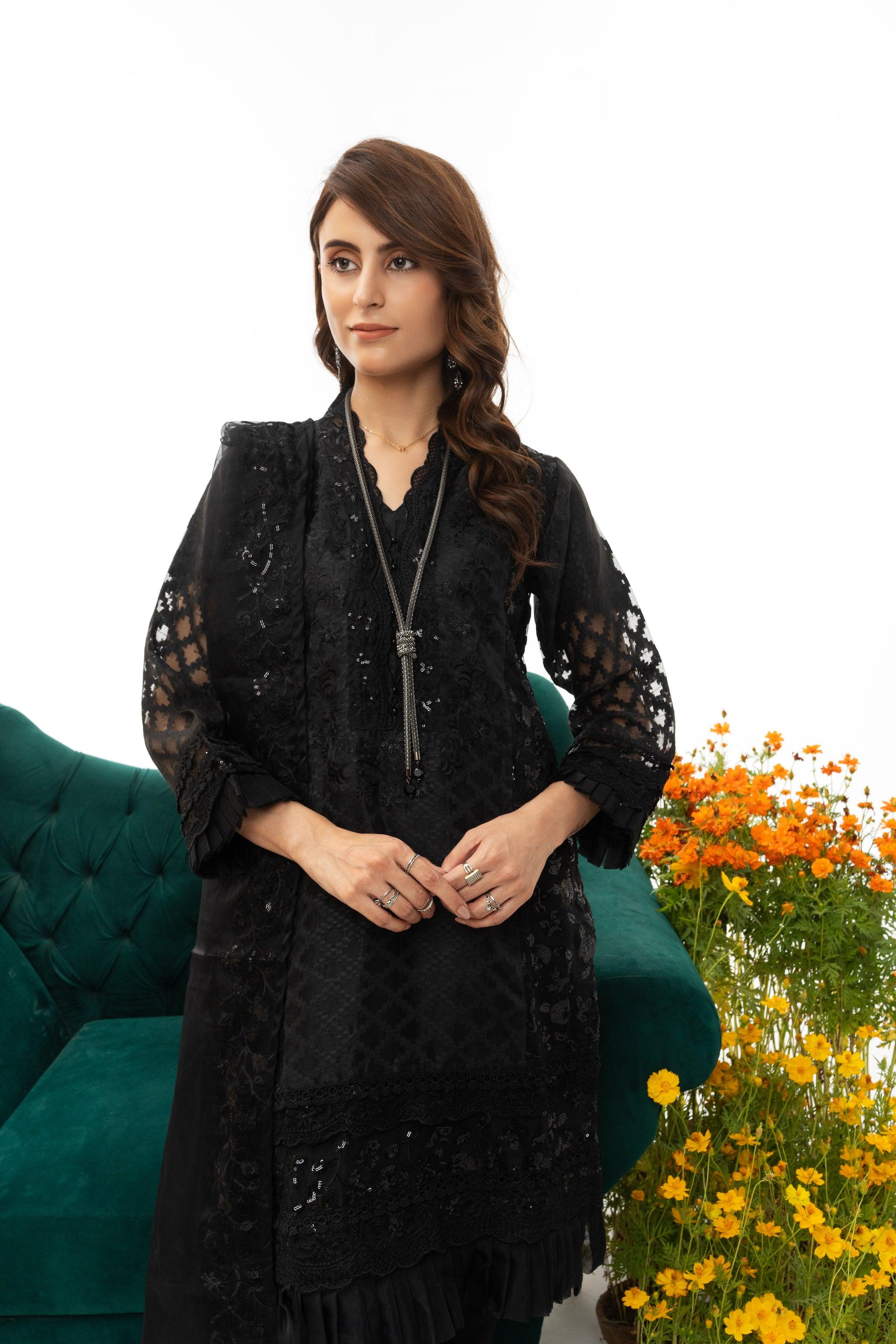 BLACK STONE 3 Piece Jacquard Suit RTW - IN-28-S23 - ARFARIWAJ