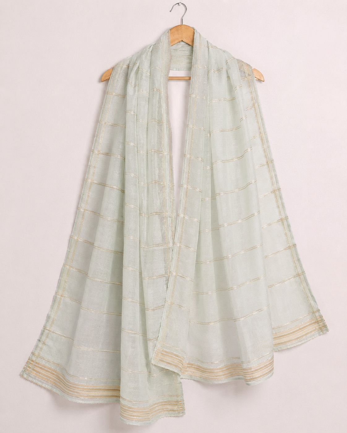 Mint Jacquard Dupatta