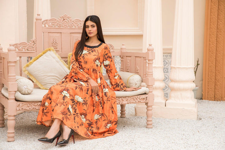 2 Piece Printed Silk Suit Pret - AR-3181-Cimmanon - ARFARIWAJ