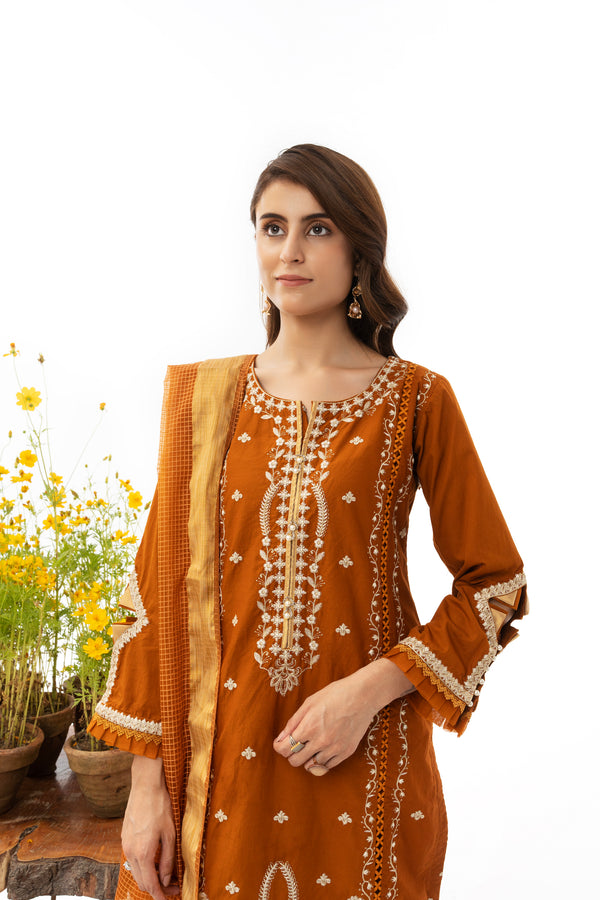 3 Piece Cotton Suit Luxury Pret - AR-2869-S23 (Nayab) - ARFARIWAJ