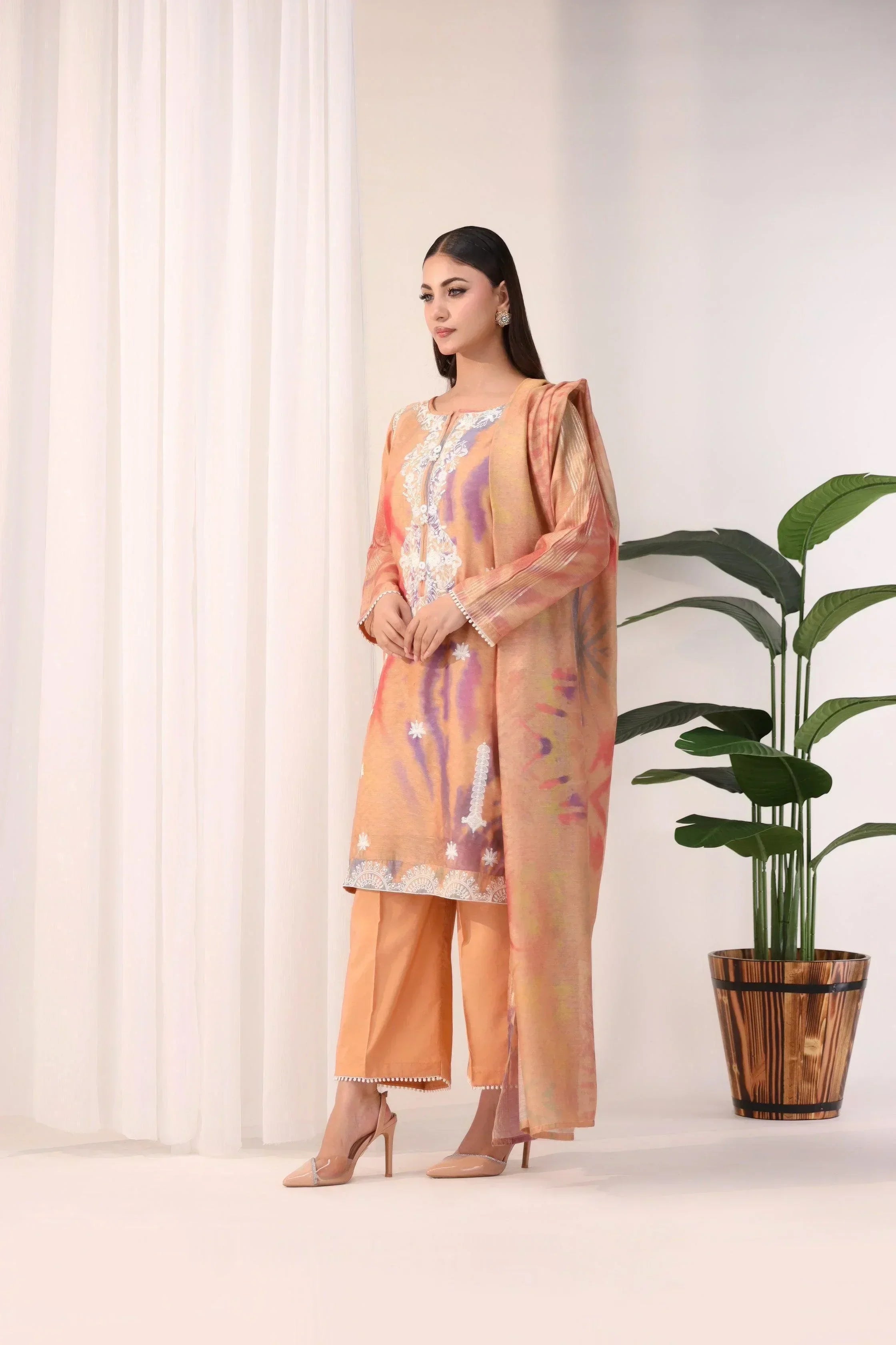 RASHK 3 Piece Embroidered Ready To Wear Suit - AR-2785-Rashk - ARFARIWAJ