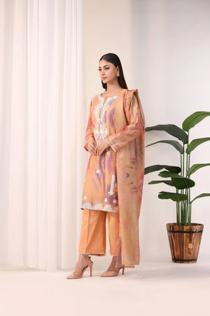 RASHK 3 Piece Embroidered Ready To Wear Suit - AR-2785-Rashk - ARFARIWAJ