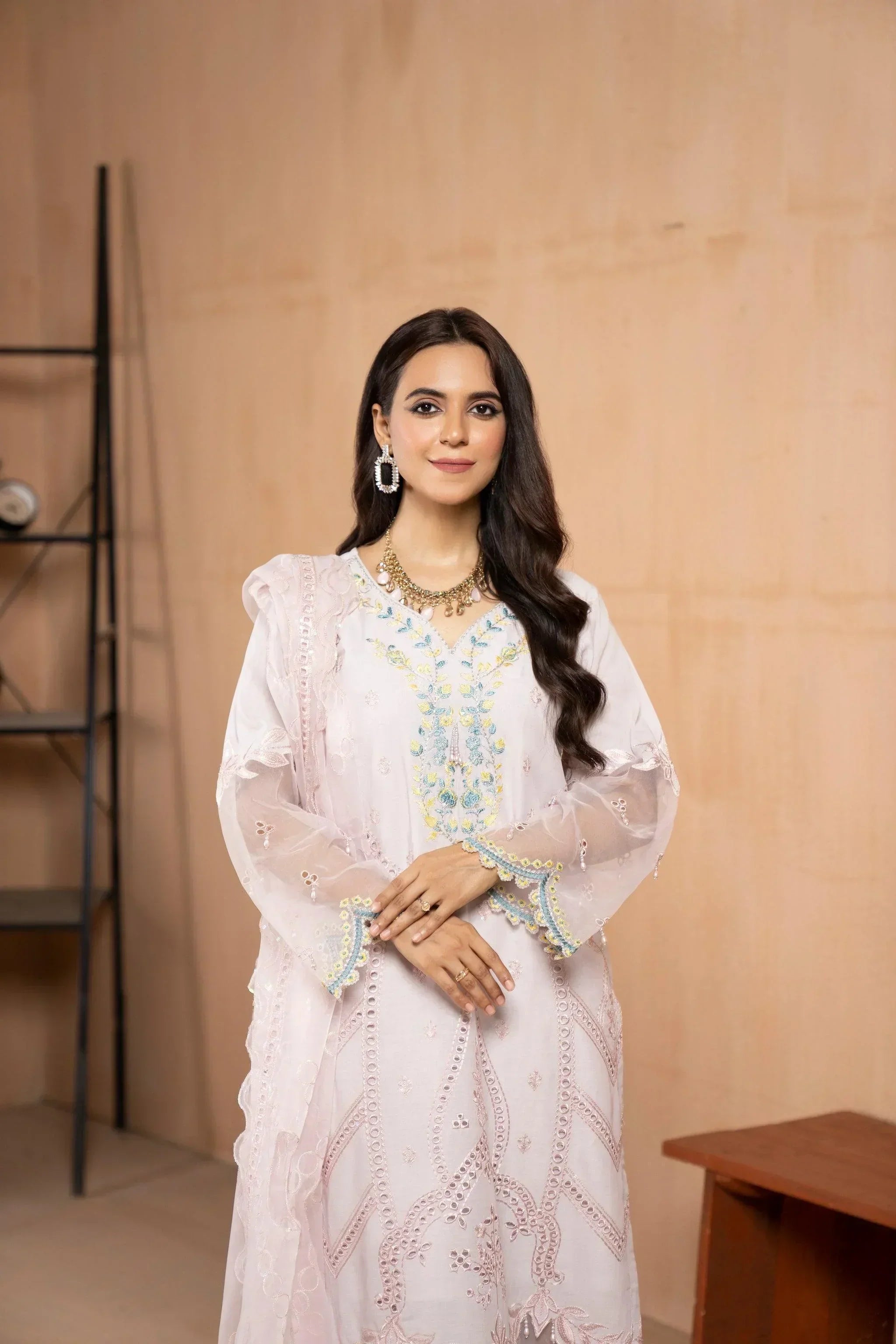 3 Piece Dyed Lawn Suit Luxury Pret - AR-2953 (Rebel) -  ARFARIWAJ
