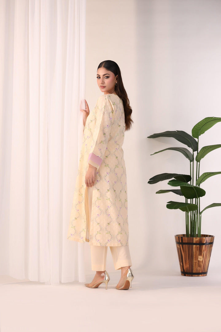 2 Piece Printed Cotton Suit Luxury Pret - AR-NP-03-shadab - ARFARIWAJ