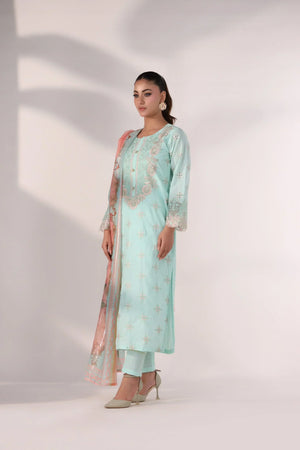 Shaffay 3 Pc Embroidered Ready To Wear - AR-3359-Shaffay - ARFARIWAJ